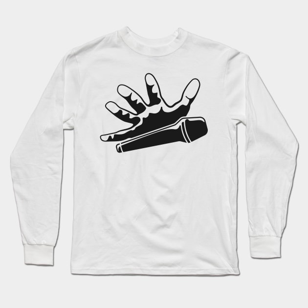 Mic Drop Drawing Long Sleeve T-Shirt by THP Creative